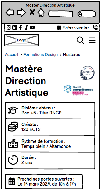 Exemple de wireframes site Internet